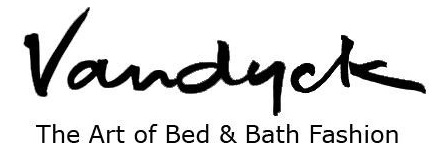 Vandyck logo bed en bad textiel dekbed, handdoek, kussen, nekrolkussen, sprei, zomerdeken, luxe bedden goed slaapkenner theo bot